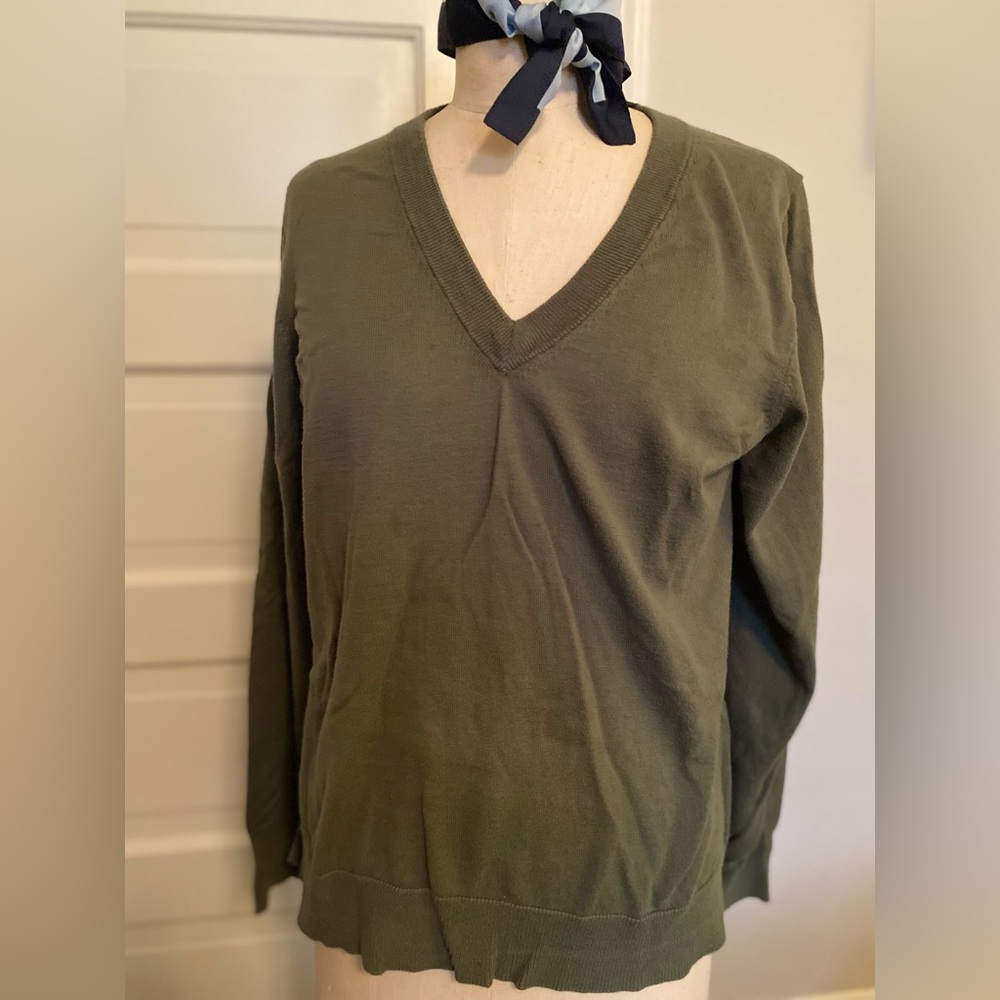 3 / $20 Sale! XXL J.Crew olive sweater; gently loved*